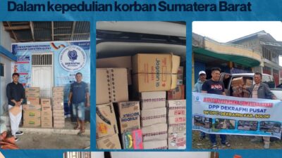 Prihatin Bencana Sumatera dan Aceh, DEKRAFMI Berikan Bantuan