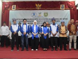 Resmi Ketua Umum DEKRAFMI Angelique Verina melantik pengurus DPD DEKRAFMI Provinsi Sumatera Selatan
